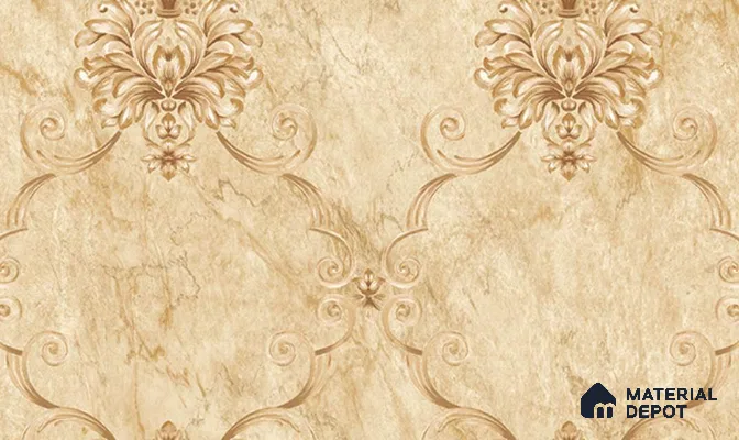 W-207 | 9.5 Meter x 21 Inches Damask Look Wallpaper - 55 Sq. Ft. | Minimum 15% wastage during installation