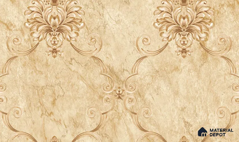 W-207 | 9.5 Meter x 21 Inches Damask Look Wallpaper - 55 Sq. Ft. | Minimum 15% wastage during installation