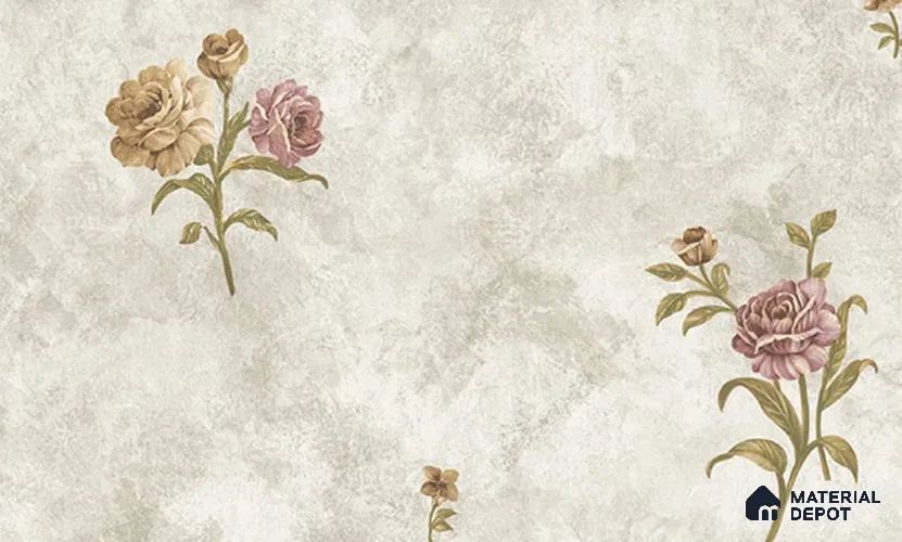 W-209 | 9.5 Meter x 21 Inches Florals Look Wallpaper - 55 Sq. Ft. | Minimum 15% wastage during installation