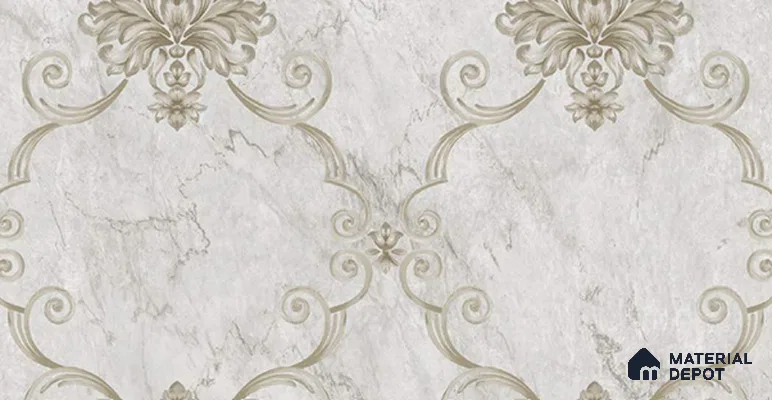 W-213 | 9.5 Meter x 21 Inches Damask Look Wallpaper - 55 Sq. Ft. | Minimum 15% wastage during installation