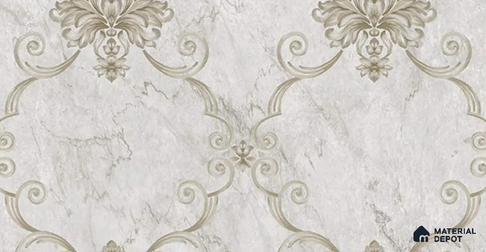 W-213 | 9.5 Meter x 21 Inches Damask Look Wallpaper - 55 Sq. Ft. | Minimum 15% wastage during installation