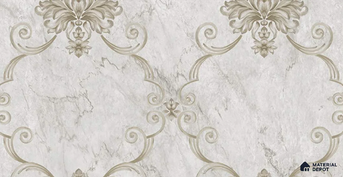 W-213 | 9.5 Meter x 21 Inches Damask Look Wallpaper - 55 Sq. Ft. | Minimum 15% wastage during installation