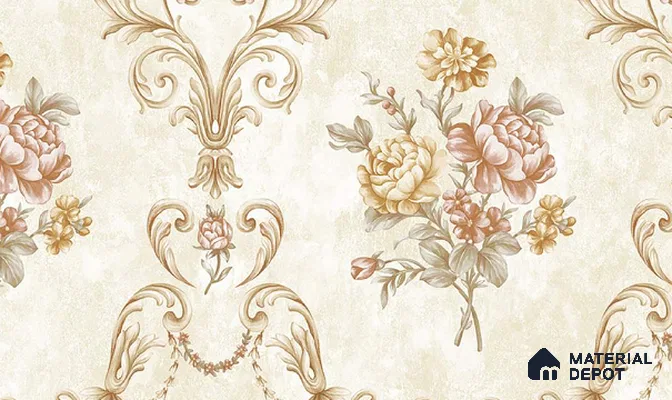 W-218 | 9.5 Meter x 21 Inches Florals Look Wallpaper - 55 Sq. Ft. | Minimum 15% wastage during installation