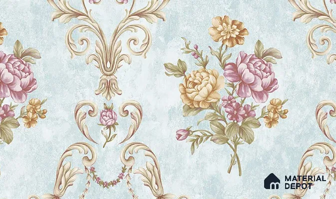 W-219 | 9.5 Meter x 21 Inches Florals Look Wallpaper - 55 Sq. Ft. | Minimum 15% wastage during installation