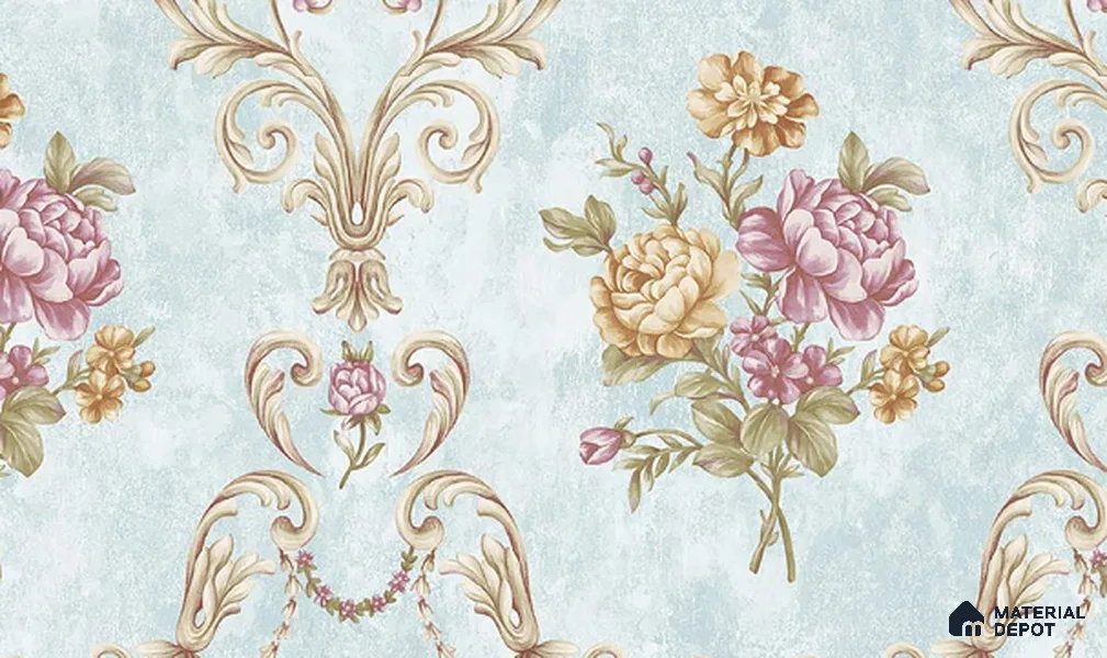 W-219 | 9.5 Meter x 21 Inches Florals Look Wallpaper - 55 Sq. Ft. | Minimum 15% wastage during installation