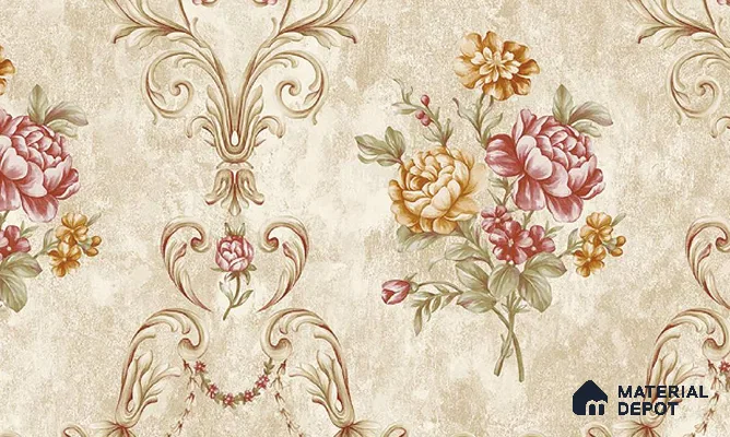 W-220 | 9.5 Meter x 21 Inches Florals Look Wallpaper - 55 Sq. Ft. | Minimum 15% wastage during installation