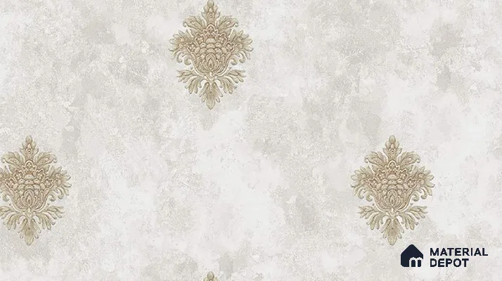 W-221 | 9.5 Meter x 21 Inches Damask Look Wallpaper - 55 Sq. Ft. | Minimum 15% wastage during installation