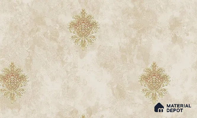 W-222 | 9.5 Meter x 21 Inches Damask Look Wallpaper - 55 Sq. Ft. | Minimum 15% wastage during installation