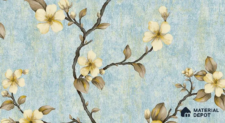 W-225 | 9.5 Meter x 21 Inches Florals Look Wallpaper - 55 Sq. Ft. | Minimum 15% wastage during installation