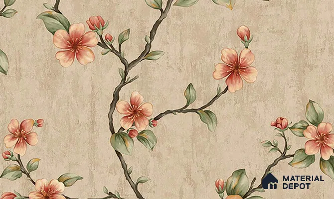 W-226 | 9.5 Meter x 21 Inches Florals Look Wallpaper - 55 Sq. Ft. | Minimum 15% wastage during installation