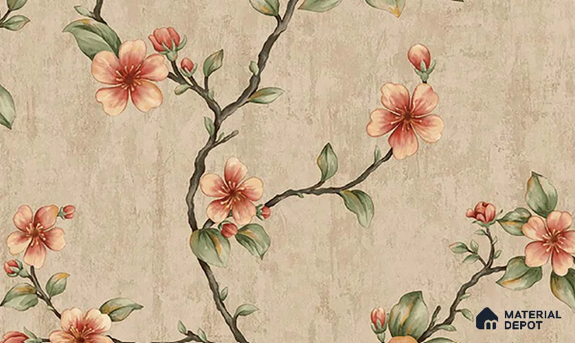 W-226 | 9.5 Meter x 21 Inches Florals Look Wallpaper - 55 Sq. Ft. | Minimum 15% wastage during installation