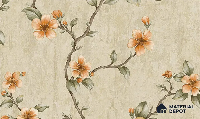 W-227 | 9.5 Meter x 21 Inches Florals Look Wallpaper - 55 Sq. Ft. | Minimum 15% wastage during installation