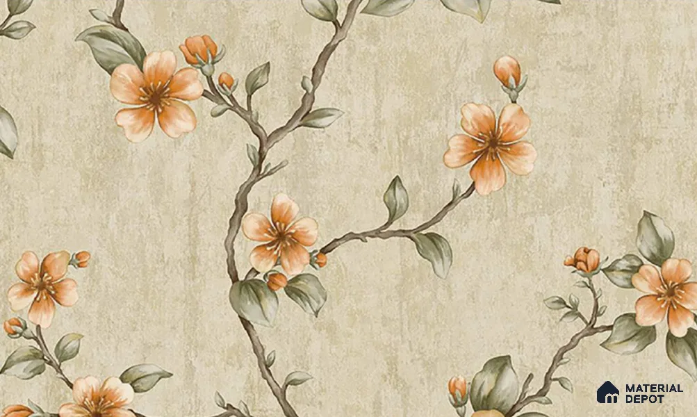 W-227 | 9.5 Meter x 21 Inches Florals Look Wallpaper - 55 Sq. Ft. | Minimum 15% wastage during installation