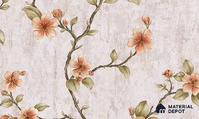W-228 | 9.5 Meter x 21 Inches Florals Look Wallpaper - 55 Sq. Ft. | Minimum 15% wastage during installation