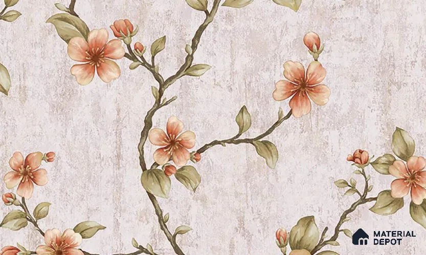 W-228 | 9.5 Meter x 21 Inches Florals Look Wallpaper - 55 Sq. Ft. | Minimum 15% wastage during installation