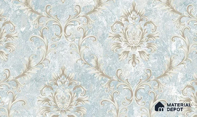 W-229 | 9.5 Meter x 21 Inches Damask Look Wallpaper - 55 Sq. Ft. | Minimum 15% wastage during installation