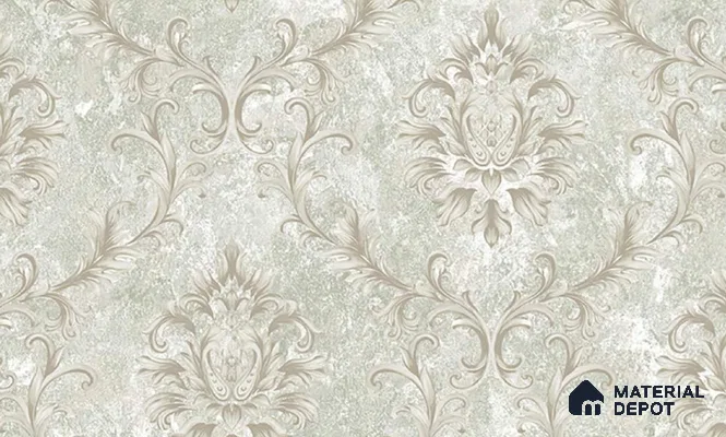 W-233 | 9.5 Meter x 21 Inches Damask Look Wallpaper - 55 Sq. Ft. | Minimum 15% wastage during installation