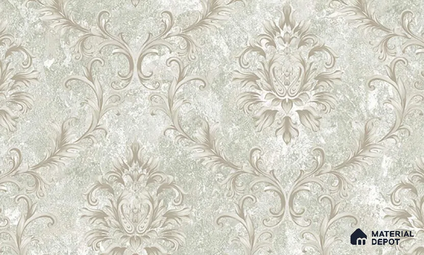 W-233 | 9.5 Meter x 21 Inches Damask Look Wallpaper - 55 Sq. Ft. | Minimum 15% wastage during installation
