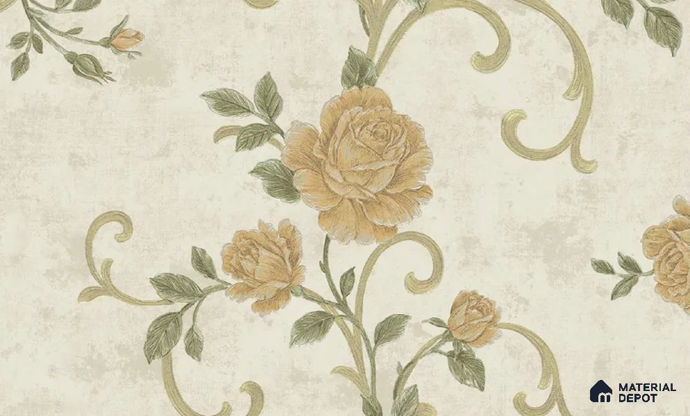 W-239 | 9.5 Meter x 21 Inches Florals Look Wallpaper - 55 Sq. Ft. | Minimum 15% wastage during installation