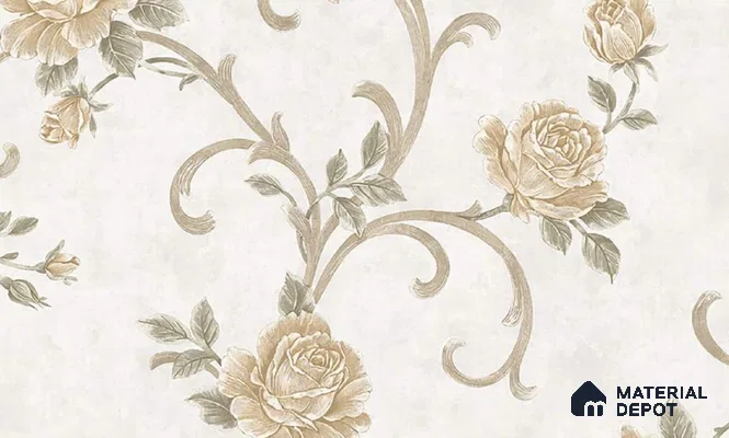 W-240 | 9.5 Meter x 21 Inches Florals Look Wallpaper - 55 Sq. Ft. | Minimum 15% wastage during installation