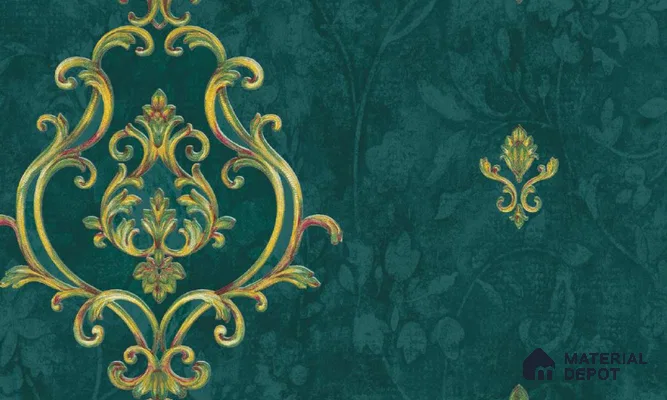 W-241 | 9.5 Meter x 21 Inches Damask Look Wallpaper - 55 Sq. Ft. | Minimum 15% wastage during installation