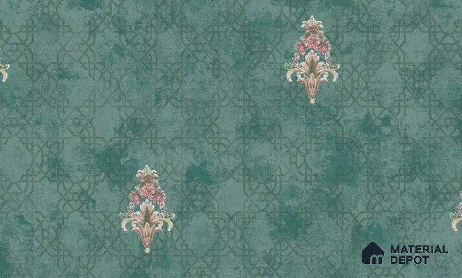 W-245 | 9.5 Meter x 21 Inches Damask Look Wallpaper - 55 Sq. Ft. | Minimum 15% wastage during installation