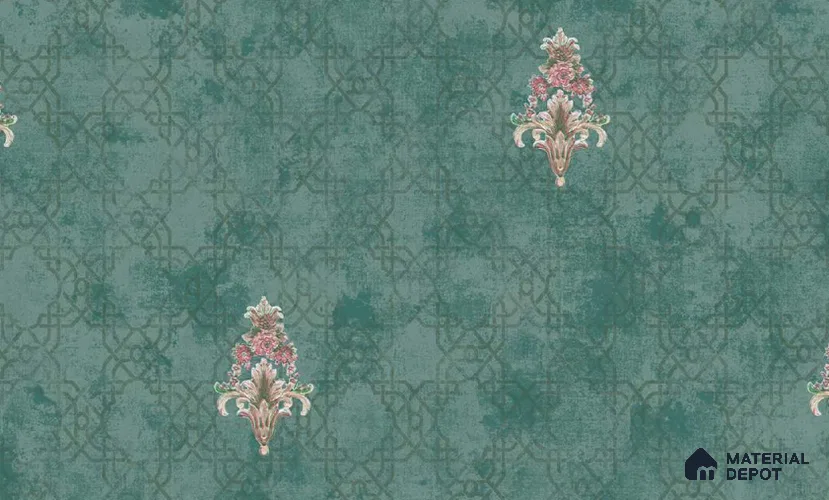 W-245 | 9.5 Meter x 21 Inches Damask Look Wallpaper - 55 Sq. Ft. | Minimum 15% wastage during installation