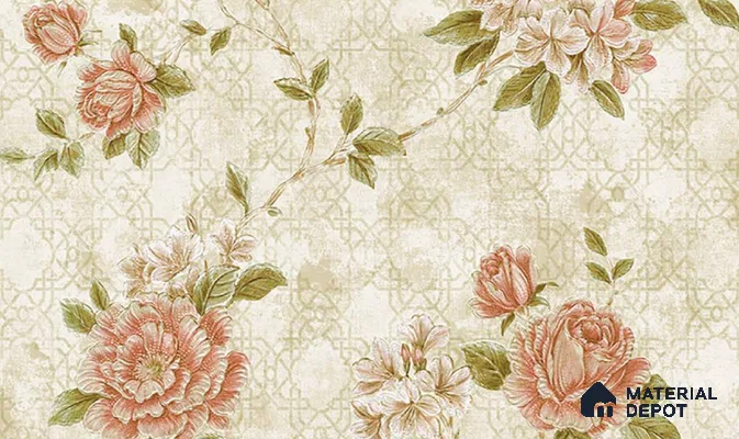W-246 | 9.5 Meter x 21 Inches Florals Look Wallpaper - 55 Sq. Ft. | Minimum 15% wastage during installation