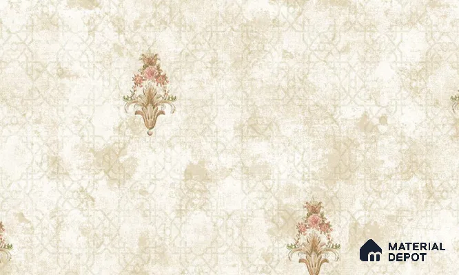 W-247 | 9.5 Meter x 21 Inches Damask Look Wallpaper - 55 Sq. Ft. | Minimum 15% wastage during installation