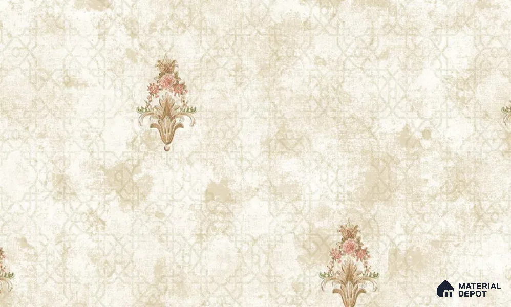 W-247 | 9.5 Meter x 21 Inches Damask Look Wallpaper - 55 Sq. Ft. | Minimum 15% wastage during installation