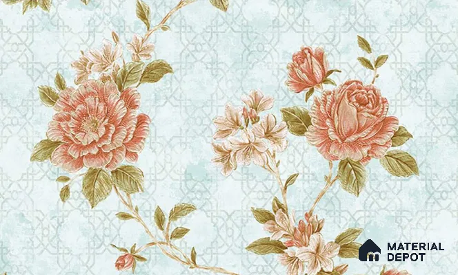 W-248 | 9.5 Meter x 21 Inches Florals Look Wallpaper - 55 Sq. Ft. | Minimum 15% wastage during installation