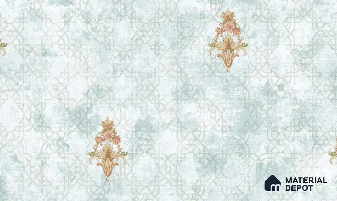 W-249 | 9.5 Meter x 21 Inches Damask Look Wallpaper - 55 Sq. Ft. | Minimum 15% wastage during installation