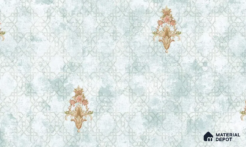 W-249 | 9.5 Meter x 21 Inches Damask Look Wallpaper - 55 Sq. Ft. | Minimum 15% wastage during installation
