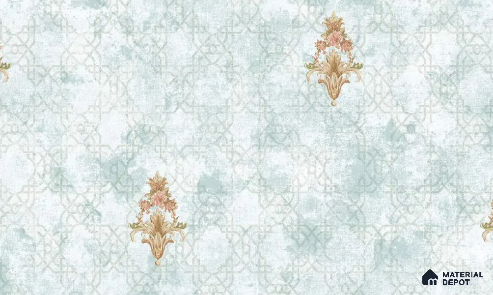 W-249 | 9.5 Meter x 21 Inches Damask Look Wallpaper - 55 Sq. Ft. | Minimum 15% wastage during installation