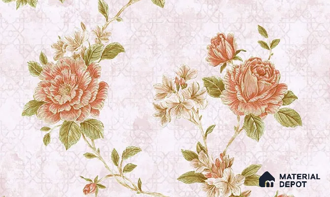 W-250 | 9.5 Meter x 21 Inches Florals Look Wallpaper - 55 Sq. Ft. | Minimum 15% wastage during installation