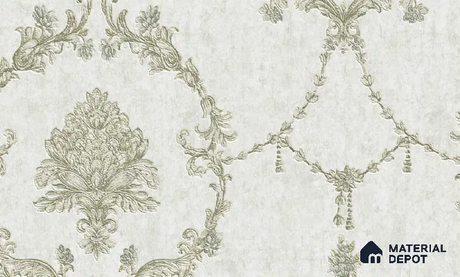 W-252 | 9.5 Meter x 21 Inches Damask Look Wallpaper - 55 Sq. Ft. | Minimum 15% wastage during installation
