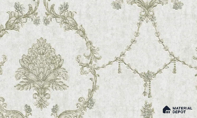 W-252 | 9.5 Meter x 21 Inches Damask Look Wallpaper - 55 Sq. Ft. | Minimum 15% wastage during installation