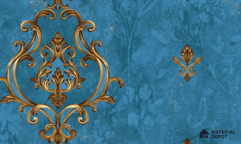 W-260 | 9.5 Meter x 21 Inches Damask Look Wallpaper - 55 Sq. Ft. | Minimum 15% wastage during installation