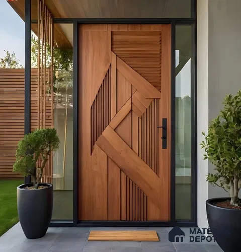 Duco Paintable Modern Mesa Design 7 ft x 3 ft CNC Cut HDHMR 3D Door - 25 mm