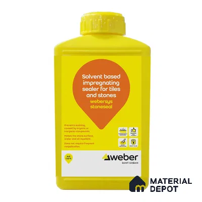 Weber Polymer Based Solvent Sealer Stoneseal Solvent-Based Tile & Stone Impregnator Sealer - 1 Ltr