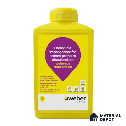 Weber Water Based Sealer Stone Protect Under Tile Stone Impregnator - 1 Ltr