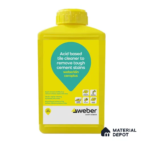 Weberklin Floor & Wall Ceraplus Heavy Duty Ceramic & Vitrified Tile Cleaner - 5 Ltr