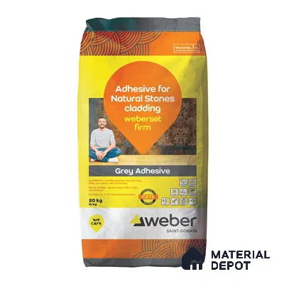 Weberset Firm Grey Polymer Modified Natural Stone Cladding Adhesive - 20 Kg