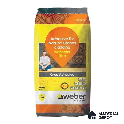 Weberset Firm White Polymer Modified Natural Stone Cladding Adhesive - 20 Kg