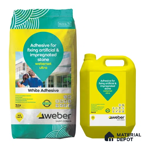 Weberset Ultra High-Performance Modified Two Component Artificial & Impregnator Stone Adhesive - 20 kg