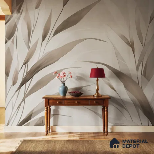 Whispering Blades Soft Mocha Abstract Customised Canvas Wallpaper for Rooms