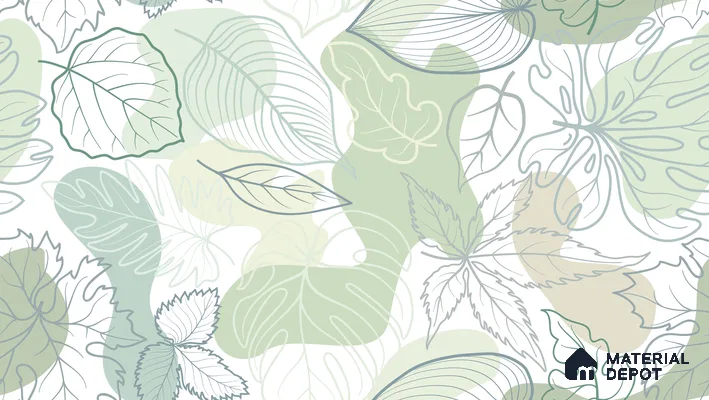 Botanical Overlay Bold Garden Motif | WP 04134 B Non Woven Matte Finish Tropical Style Premium Customized size Wallpaper | 150 GSM WP01MTF Paper | (MOQ = 30 Sq. Ft.)