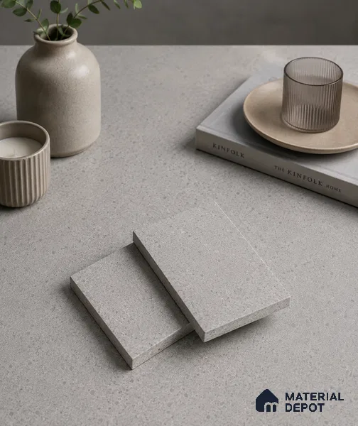 Terrazzo Kitchen Counter Top Slab TL 11508 B Mozeco Iron 8 ft x 3 ft Full Body Digimatt Finish - 15 mm | Suitable for Table Top & Window Frame | Adhesive and Spacers Must be Used During Installation