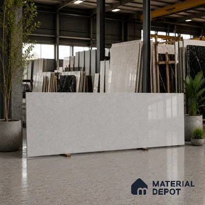 Terrazzo Kitchen Counter Top Slab TL 11508 Mozeco Iron 8 ft x 3 ft Full Body Glossy Finish - 15 mm | Suitable for Table Top & Window Frame | Adhesive and Spacers Must be Used During Installation