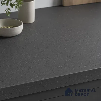 Terrazzo Kitchen Counter Top Slab TL 11509 B Mozeco Midnight 8 ft x 3 ft Full Body Digimatt Finish - 15 mm | Suitable for Table Top & Window Frame | Adhesive and Spacers Must be Used During Installation